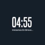 Cuenta Regresiva 5 minutos, fondo negro - Plantilla Búsqueda