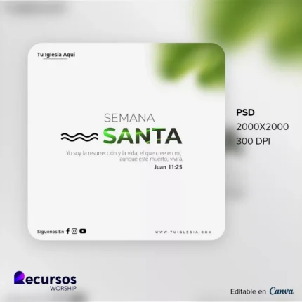 Descarga Ahora La plantilla para Semana Santa San Juan 11:25