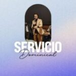 Plantilla vertical para el culto del domingo Morado Pastel PSD