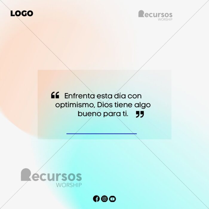 Plantilla "Enfrenta este día con optimismo" Personalizable