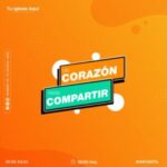 Flyer infantil naranja vibrante - Un corazón Para Compartir