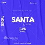 Plantilla de Santa Cena Morado