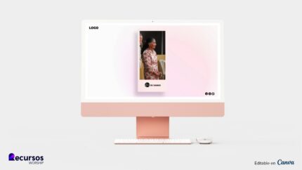 Red de damas Flyer Editable Rosa Horizontal para eventos