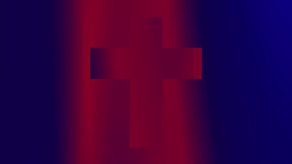 Midnight Bloom - Crimson Cross: Impactante Fondo Animado para Worship en ProPresenter y OBS