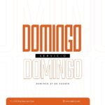 Banner personalizable Naranja para servicios dominicales