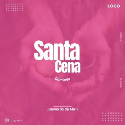 Plantilla Editable Santa Cena Dominical 1:1