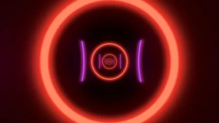 video bucle de túnel circular neón contemporáneo para adoración