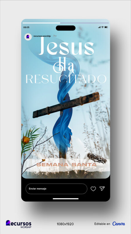 prototipo móvil del arte religioso para la semana mayor