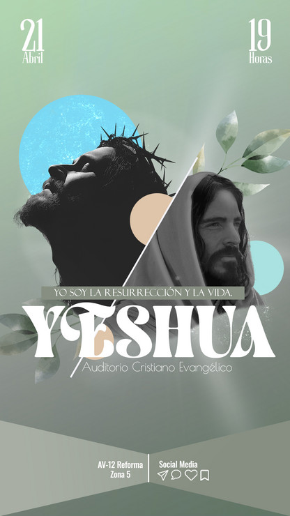 Layout vertical para redes sociales sobre la Resurrección de Cristo