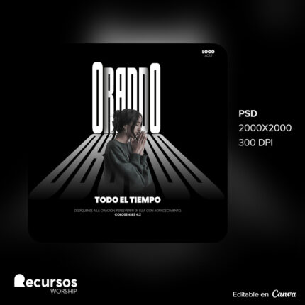 plantilla de publicación para redes sociales con oración moderna