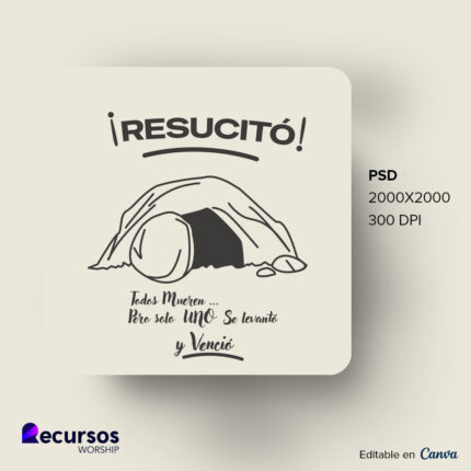 plantilla de diseño para redes sociales de la Resurrección en acción