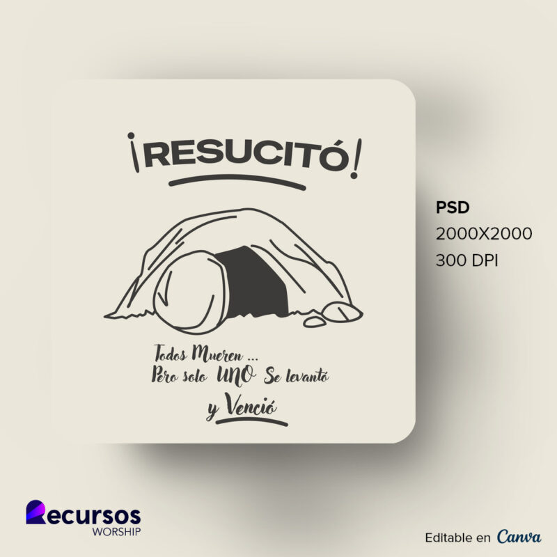 plantilla de diseño para redes sociales de la Resurrección en acción