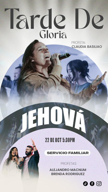 diseño vertical de flyer cristiano minimalista con marcos redondos para fotos