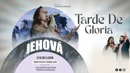 recurso gráfico para eventos cristianos con estilo visual limpio y fotos en círculos