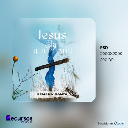 visualización de la plantilla de la Cruz de la Resurrección en pantalla