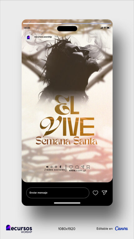 representación visual de anuncio para redes sociales orientado a eventos cristianos