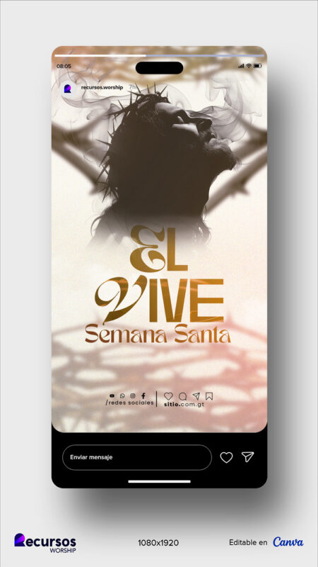 representación visual de anuncio para redes sociales orientado a eventos cristianos