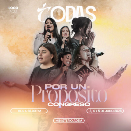 Vista en miniatura de la plantilla de banner para evento de adoración moderna