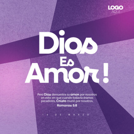 Vista miniatura de plantilla para redes sociales con cita morada