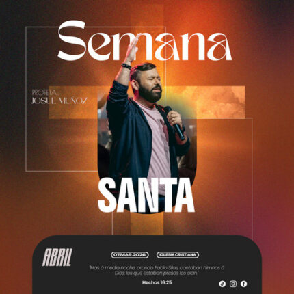 Miniatura de diseño para flyer de iglesia editable con temática de semana santa