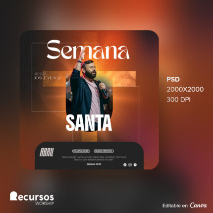 Representación visual de cómo se vería el flyer cristiano impreso