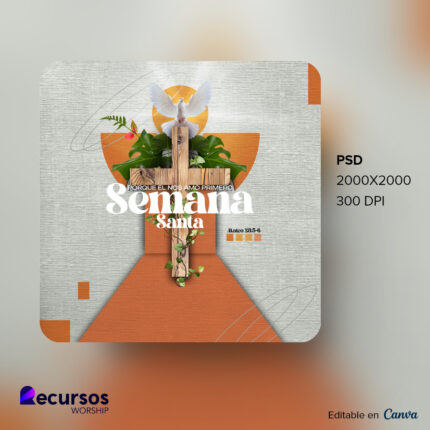 plantilla de evento cristiano de Semana Santa para iglesia en presentación