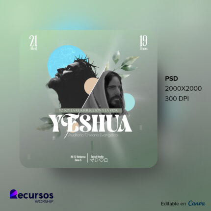 Uso de Plantilla de Semana Santa para la Resurrección de Jesús en anuncios