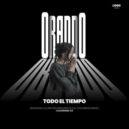 plantilla de publicación para redes sociales con oración moderna