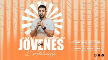 banner horizontal naranja para publicidad de encuentros juveniles