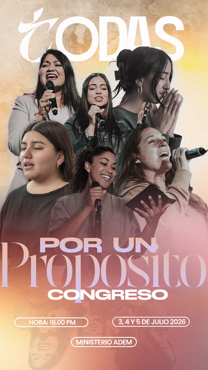 Previsualización vertical del diseño para congreso de alabanza y adoración