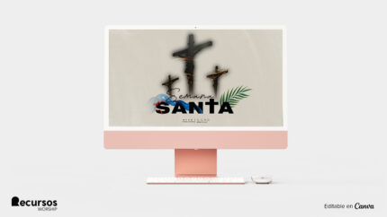 contexto digital de gráfico promocional para servicios de viernes santo