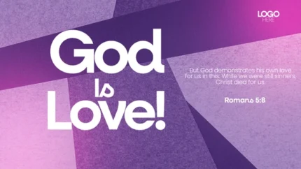 Worship Screen Background | Contemporary Purple Theme 16:9 PSD — thumbnail, 16:9