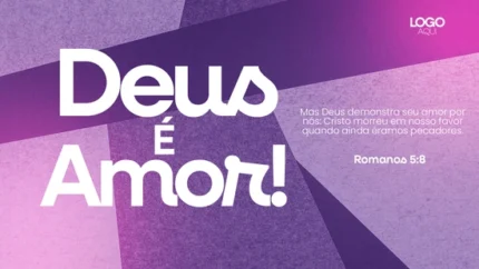 Fundo para Tela de Culto | Temática Roxa Contemporânea 16:9 PSD — miniatura, 16:9