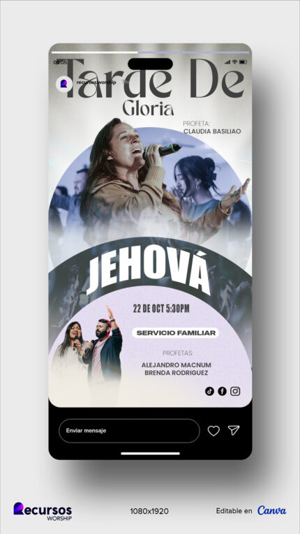 maqueta de volante religioso contemporáneo integrado en un escenario de sanctuario