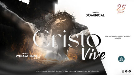 Portada panorámica para servicios religiosos de Semana Santa con estética contemporánea