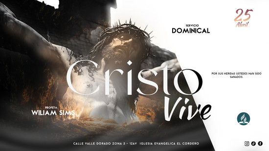 Portada panorámica para servicios religiosos de Semana Santa con estética contemporánea