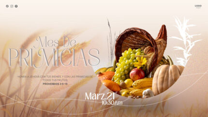 Fondo para proyección de iglesia sobre el tiempo de cosecha y honra a Dios