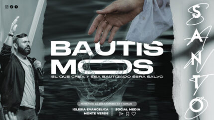 Gráfico promocional de invitación para sacramento de bautismo