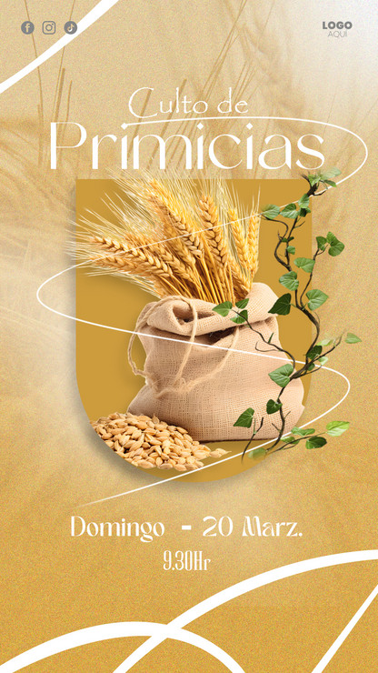Imagen miniatura optimizada para historias de Instagram sobre el flyer de gratitud y primicias.