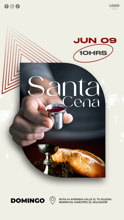 Captura en formato vertical del recurso gráfico para servicios de comunión cristiana