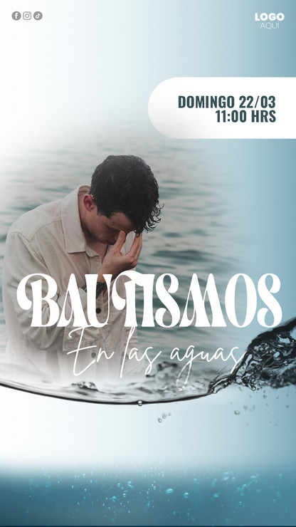 Pequeña imagen de portada para plantilla de ceremonia bautismal religiosa