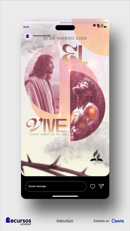 visualización de diseño gráfico para servicios religiosos de semana santa