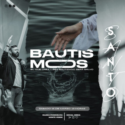 Miniatura de diseño moderno para bautismo de iglesia