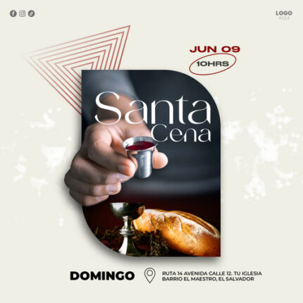 Vista previa pequeña de la plantilla de culto para Santa Cena