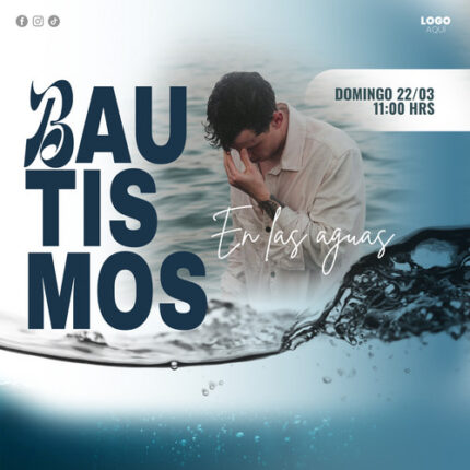 Vista previa en miniatura de la plantilla de bautismo en agua para iglesia