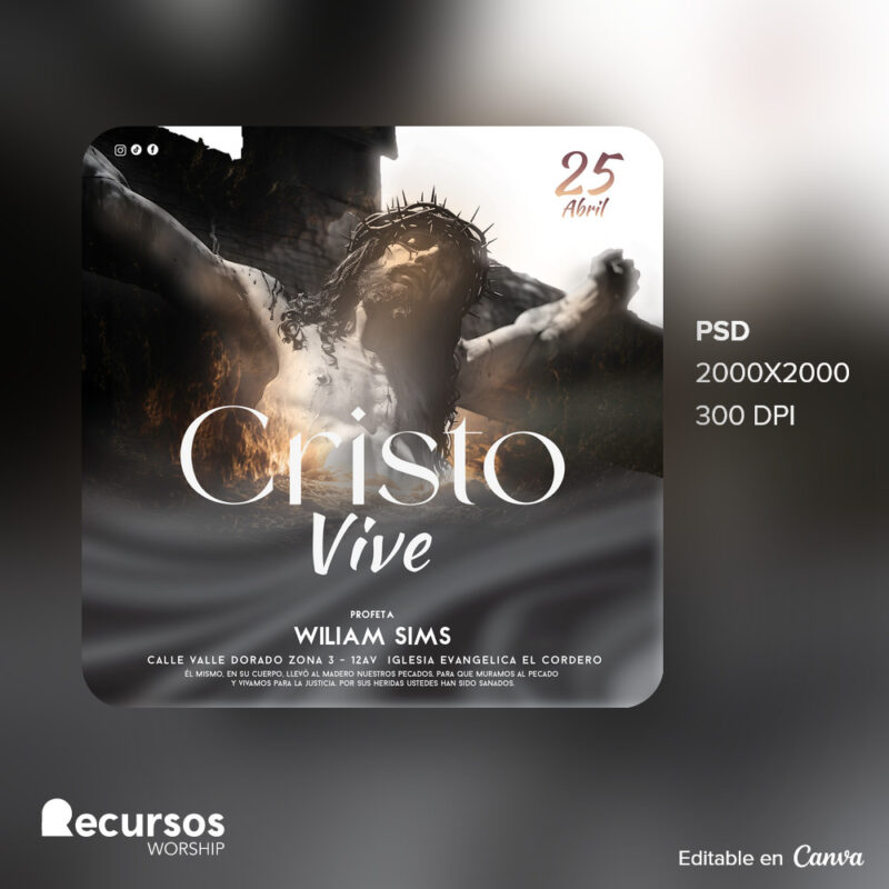 Representación visual de la plantilla de adoración en un entorno digital de redes sociales