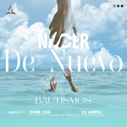 plantilla del bautismo renacido en cristo editable para eventos espirituales