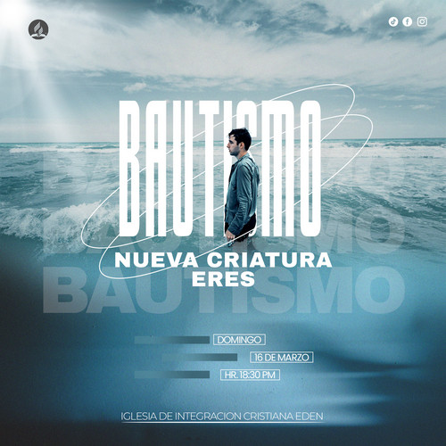 Plantilla de Bautismo Para Iglesias con diseño Moderno Editable