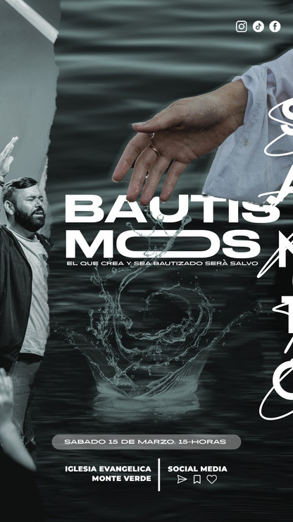 Imagen miniatura de tarjeta bautismal con estética contemporánea