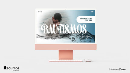 Visualización horizontal de los recursos gráficos para eventos cristianos